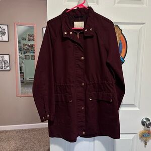 A New Day Burgundy Coat, Size Large